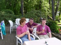 DCP 0021  im Biergarten über dem Lütjensee vor dem letzten Kilometer des ersten Tages